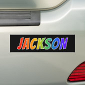 Vorname "JACKSON": Fun Rainbow Coloring Autoaufkleber (Auf Auto)