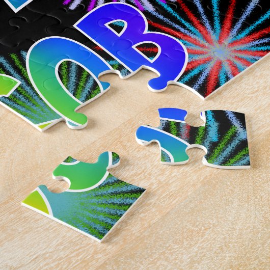 Vorname "JACOB", Fun "HAPPY BIRTHDAY" Puzzle (Seite)