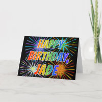 Vorname "JADE" Fun "HAPPY BIRTHDAY"