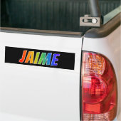 Vorname "JAIME": Fun Rainbow Coloring Autoaufkleber (Auf Lkw)