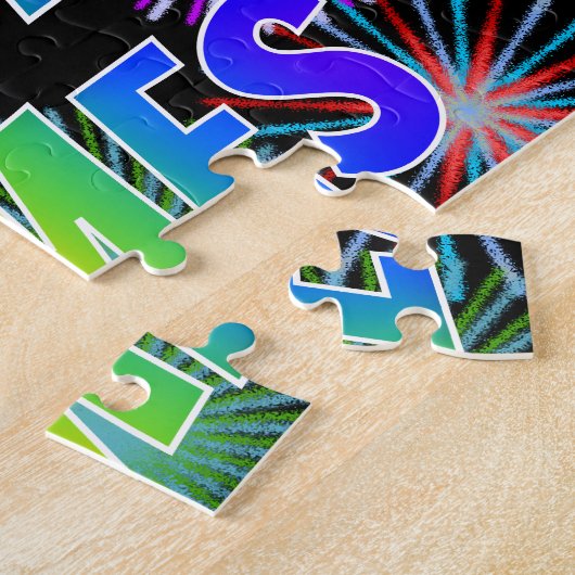 Vorname "JAMES", Fun "HAPPY BIRTHDAY" Puzzle (Seite)