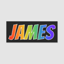 Vorname "JAMES": Fun Rainbow Coloring