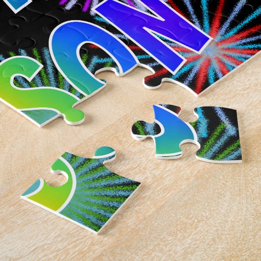 Vorname "JAXSON", Fun "HAPPY BIRTHDAY" Puzzle (Seite)