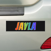 Vorname "JAYLA": Fun Rainbow Coloring Autoaufkleber (Auf Auto)