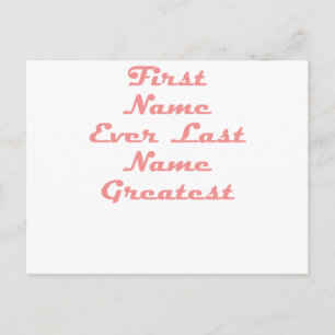 Vorname je Nachname Bester Postkarte