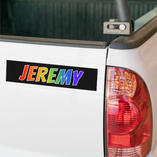 Vorname "JEREMY": Spaß-Regenbogen-Farbton Autoaufkleber (Auf Lkw)