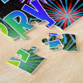 Vorname "JERRY", Fun "HAPPY BIRTHDAY" Puzzle (Seite)