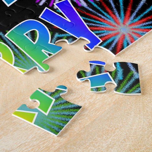 Vorname "JERRY", Fun "HAPPY BIRTHDAY" Puzzle (Seite)