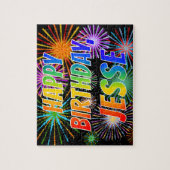 Vorname "JESSE", Spaß "GLÜCKLICHER GEBURTSTAG" Puzzle (Vertikal)