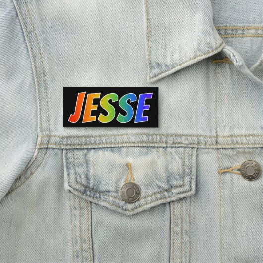 Vorname "JESSE": Spaß-Regenbogen-Farbton Namensschild (Beispiel)