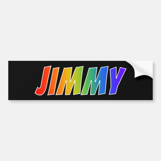 Vorname "JIMMY": Fun Rainbow Coloring Autoaufkleber (Vorne)
