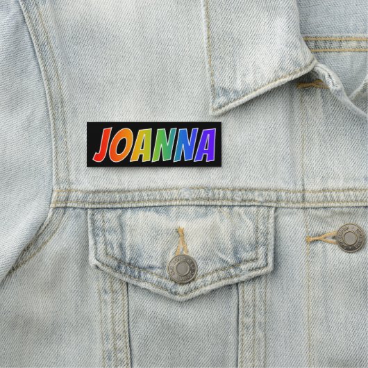 Vorname "JOANNA": Spaß-Regenbogen-Farbton Namensschild (Beispiel)