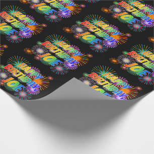 Vorname "JOE", Spaß "GLÜCKLICHER GEBURTSTAG" Geschenkpapier