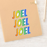 Vorname "JOEL" mit/ Fun Rainbow Coloring