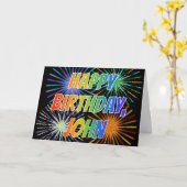 Vorname "JOHN" Spaß "ALLES GUTE ZUM GEBURTSTAG " Karte (Gelbe Blume)