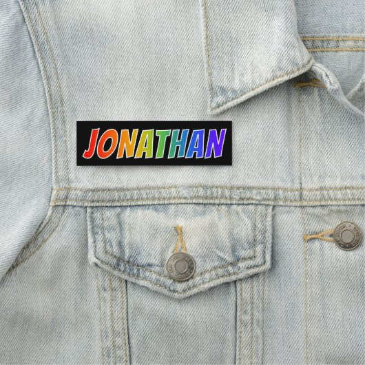 Vorname "JONATHAN": Spaß-Regenbogen-Farbton Namensschild (Beispiel)