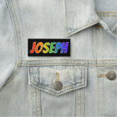 Vorname "JOSEPH": Spaß-Regenbogen-Farbton Namensschild (Beispiel)