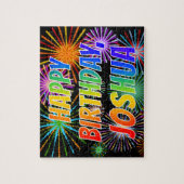 Vorname "JOSHUA", Fun "HAPPY BIRTHDAY" Puzzle (Vertikal)