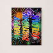 Vorname "JULIAN", Fun "HAPPY BIRTHDAY" Puzzle (Vertikal)