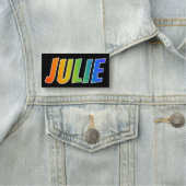 Vorname "JULIE": Fun Rainbow Coloring Namensschild (Beispiel)