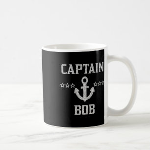 Vorname Kapitän Bob Shirt Silver Personalisiert B Kaffeetasse