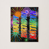 Vorname "KATHRYN", Spaß "GLÜCKLICHER GEBURTSTAG" Puzzle (Vertikal)