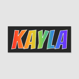 Vorname "KAYLA": Spaß-Regenbogen-Farbton Namensschild