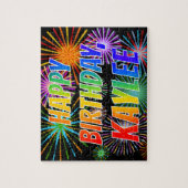 Vorname "KAYLEE", Fun "HAPPY BIRTHDAY" Puzzle (Vertikal)