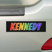 Vorname "KENNEDY": Fun Rainbow Coloring Autoaufkleber (Auf Auto)