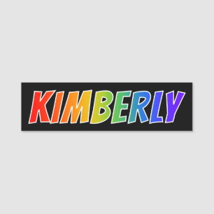 Vorname "KIMBERLY": Spaß-Regenbogen-Farbton Namensschild