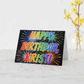 Vorname "KRISTI" Spaß "GLÜCKLICHER GEBURTSTAG" Karte (Gelbe Blume)