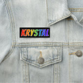 Vorname "KRYSTAL": Fun Rainbow Coloring Namensschild (Beispiel)