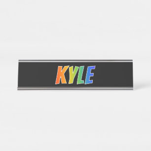Vorname "KYLE": Spaß-Regenbogen-Farbton Schreibtischnamensplakette