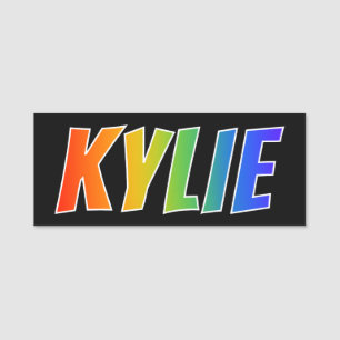 Vorname "KYLIE": Fun Rainbow Coloring Namensschild