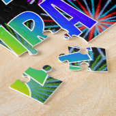 Vorname "LAURA", Spaß "GLÜCKLICHER GEBURTSTAG" Puzzle (Seite)