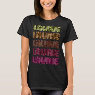 Vorname Laurie Funky Retro Vintage Diskothek Desig T-Shirt