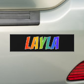 Vorname "LAYLA": Spaß-Regenbogen-Farbton Autoaufkleber (Auf Auto)