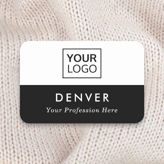 Vorname Logo schwarz-weiß oder eine beliebige Farb Namensschild