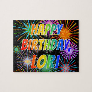 Vorname "LORI", Spaß "GLÜCKLICHER GEBURTSTAG" Puzzle