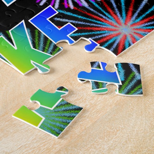 Vorname "LUKE", Fun "HAPPY BIRTHDAY" Puzzle (Seite)