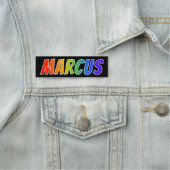 Vorname "MARCUS": Fun Rainbow Coloring Namensschild (Beispiel)