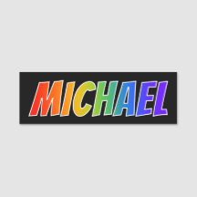 Vorname "MICHAEL": Fun Rainbow Coloring
