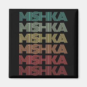 Vorname Mishka Indian Girl Retro Personalisiert Magnet