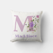 Vorname mit Blume Kissen (Vorderseite)