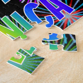 Vorname "MONICA", Spaß "GLÜCKLICHER GEBURTSTAG" Puzzle (Seite)