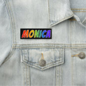 Vorname "MONICA": Spaß-Regenbogen-Farbton Namensschild (Beispiel)