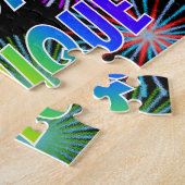 Vorname "MONIQUE", Spaß "GLÜCKLICHER GEBURTSTAG" Puzzle (Seite)