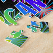 Vorname "MORGAN", Fun "HAPPY BIRTHDAY" Puzzle (Seite)