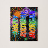 Vorname "MORGAN", Fun "HAPPY BIRTHDAY" Puzzle (Vertikal)