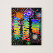 Vorname "MYA", Spaß "GLÜCKLICHER GEBURTSTAG" Puzzle (Vertikal)